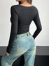 'Delfina' Square Neck T-Shirt - Celes Fashion
